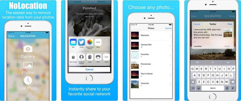 Ứng dụng iOS đang được miễn phí - NoLocation - Remove exif data from photos.