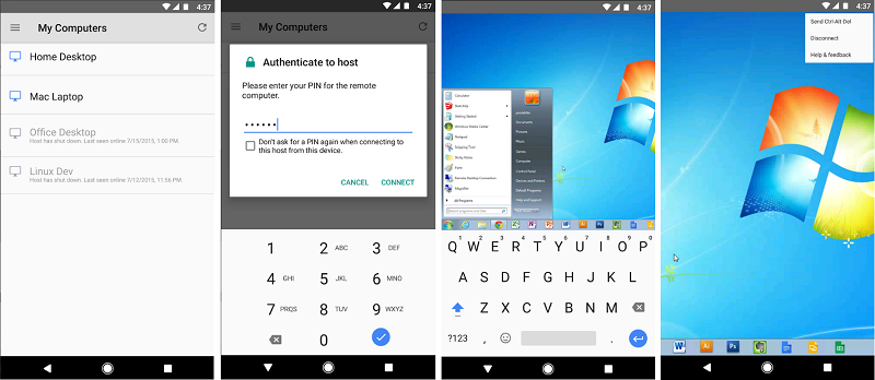 Ứng dụng Chrome Remote Desktop.