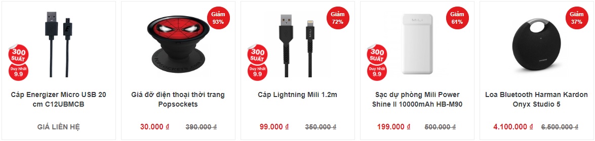 Sforum - Trang thông tin công nghệ mới nhất 9k-1 Ngày đẹp - giá đẹp: Hàng loạt phụ kiện đang khuyến mãi cực sốc, chỉ từ 9.000 đồng 