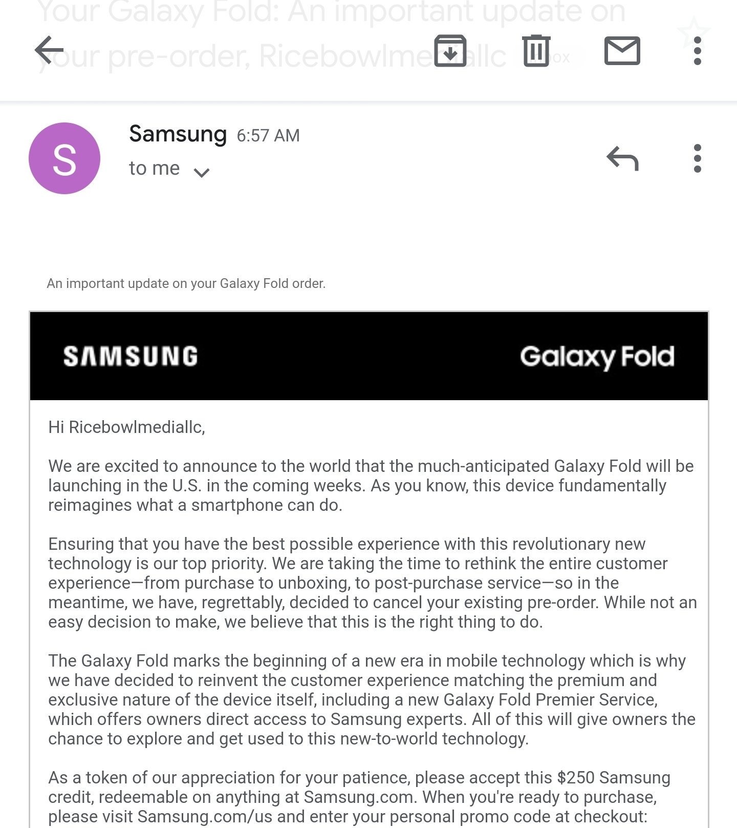 Sforum - Trang thông tin công nghệ mới nhất EDtLQZuUUAAOpb1.jpglarge Samsung huỷ toàn bộ đơn hàng Galaxy Fold trước đó, đền bù 250 USD cho mỗi khách hàng Sforum - Trang thông tin công nghệ mới nhất EDtLQZuUUAAOpb1.jpglarge Samsung huỷ toàn bộ đơn hàng Galaxy Fold trước đó, đền bù 250 USD cho mỗi khách hàng
