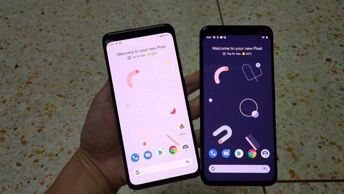 Sforum - Trang thông tin công nghệ mới nhất pixel4-2 Pixel 4 XL màu  Trắng và Đen cùng xuất hiện trên tay người dùng 