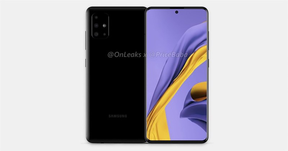 Sforum - Trang thông tin công nghệ mới nhất Samsung-Galaxy-A51-rendered-image-2 Galaxy A51 lộ diện với thiết kế đẹp không kém Galaxy Note 10, sẽ ra mắt ngày 12/12? 