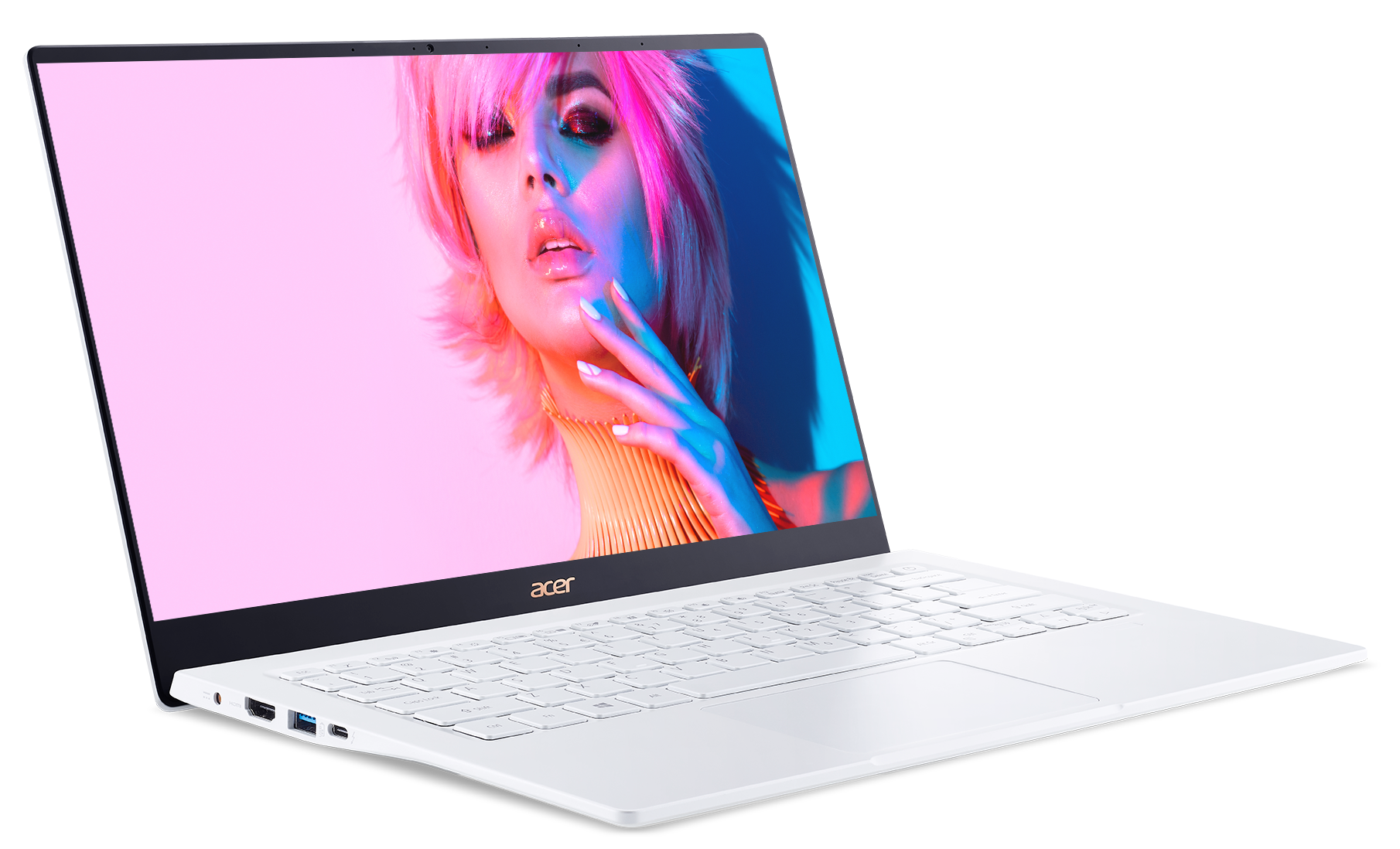 Sforum - Trang thông tin công nghệ mới nhất Acer-Swift-5-SF514-54-wp-win10-White-02 Acer ra mắt Swift 5 Air Edition bản màu trắng sang trọng, mỏng nhẹ, mạnh mẽ, giá từ 25.9 triệu đồng 
