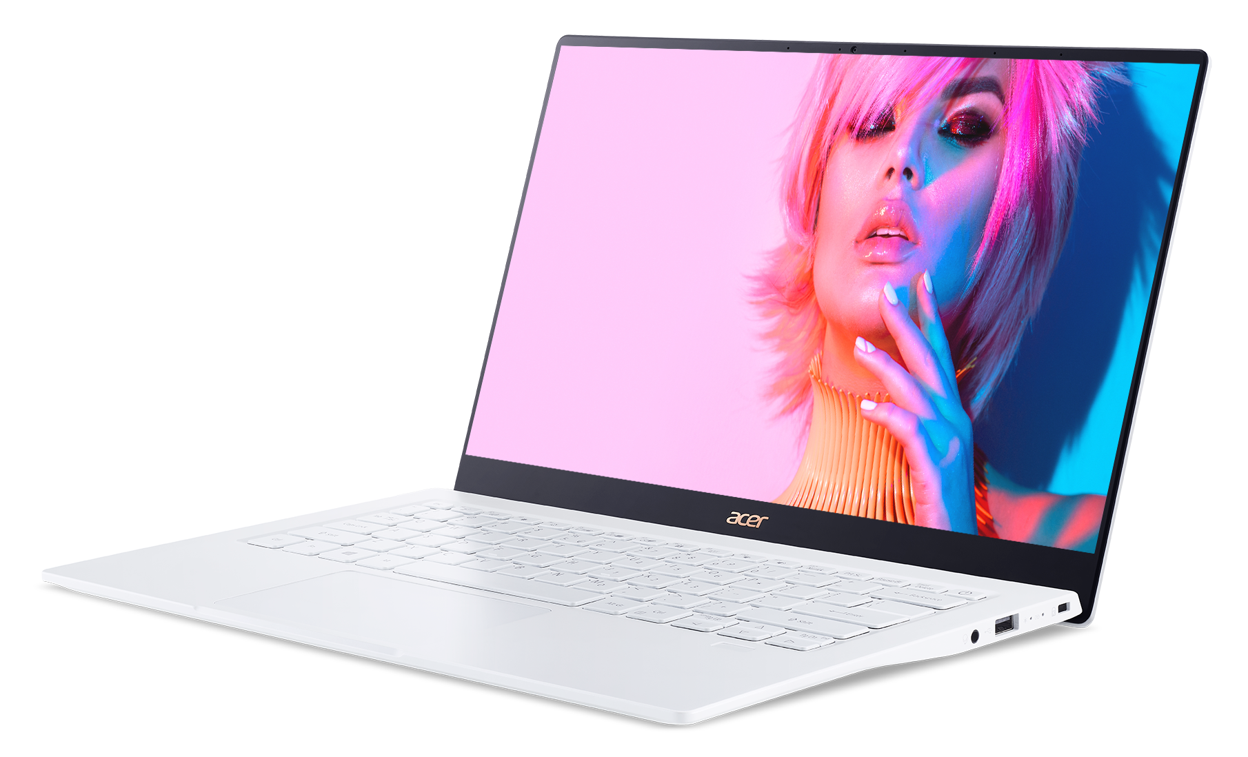 Sforum - Trang thông tin công nghệ mới nhất Acer-Swift-5-SF514-54-wp-win10-White-03 Acer ra mắt Swift 5 Air Edition bản màu trắng sang trọng, mỏng nhẹ, mạnh mẽ, giá từ 25.9 triệu đồng 