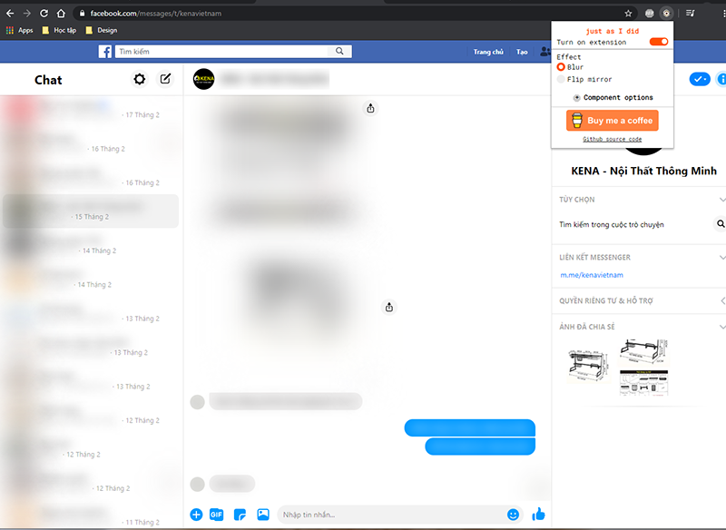Sforum - Trang thông tin công nghệ mới nhất Untitled-3 Hướng dẫn cách tránh bị xem lén tin nhắn Facebook trên Google Chrome 