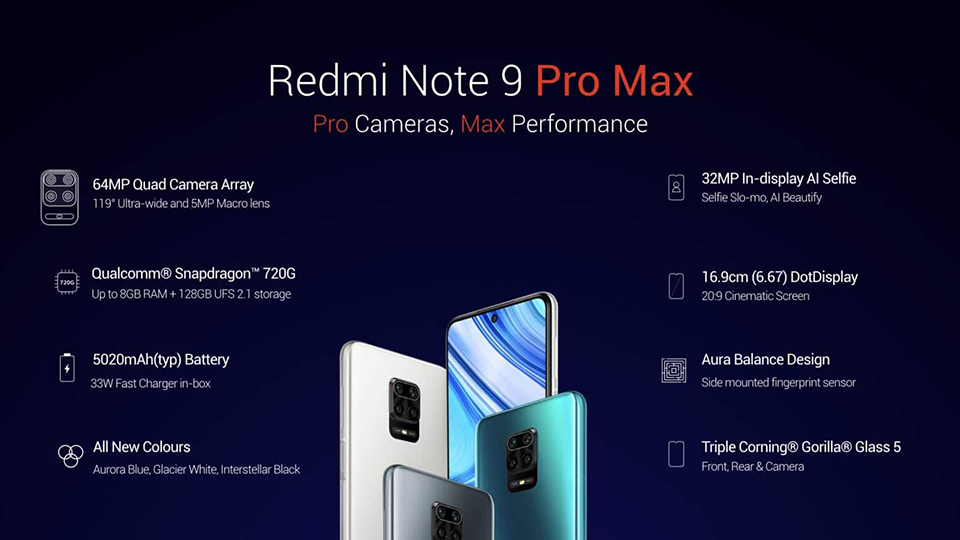 Sforum - Trang thông tin công nghệ mới nhất redmi-note-9-pro-max-ra-mat-3 Redmi Note 9 Pro và Redmi Note 9 Pro Max ra mắt: Chip Snapdragon 720G, 4 camera sau, RAM 8GB, giá chỉ từ 4 triệu 