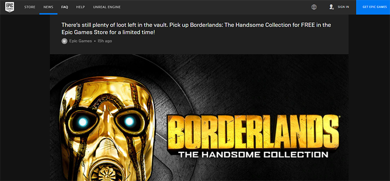 Sforum - Trang thông tin công nghệ mới nhất Capture-219 Tựa game Borderlands: The Handsome Collection trị giá 41.99 USD đang miễn phí trên Epic Games Store 