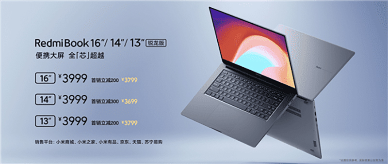 Sforum - Trang thông tin công nghệ mới nhất photo-3-15904873316511312331121 Xiaomi ra mắt RedmiBook 13, 14 và 16: CPU AMD Ryzen 4000, giá từ 3,799 Yuan 