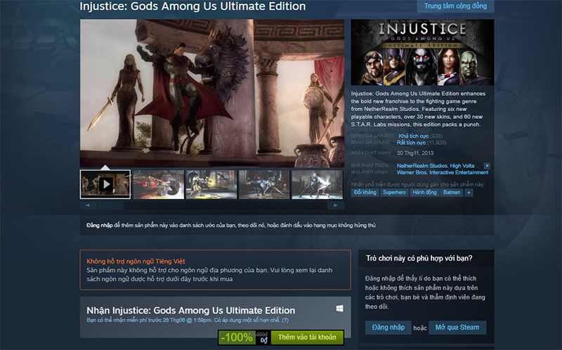 Sforum - Trang thông tin công nghệ mới nhất Capture-134 Steam chơi lớn tặng vĩnh viễn tựa game đình đám Injustice 