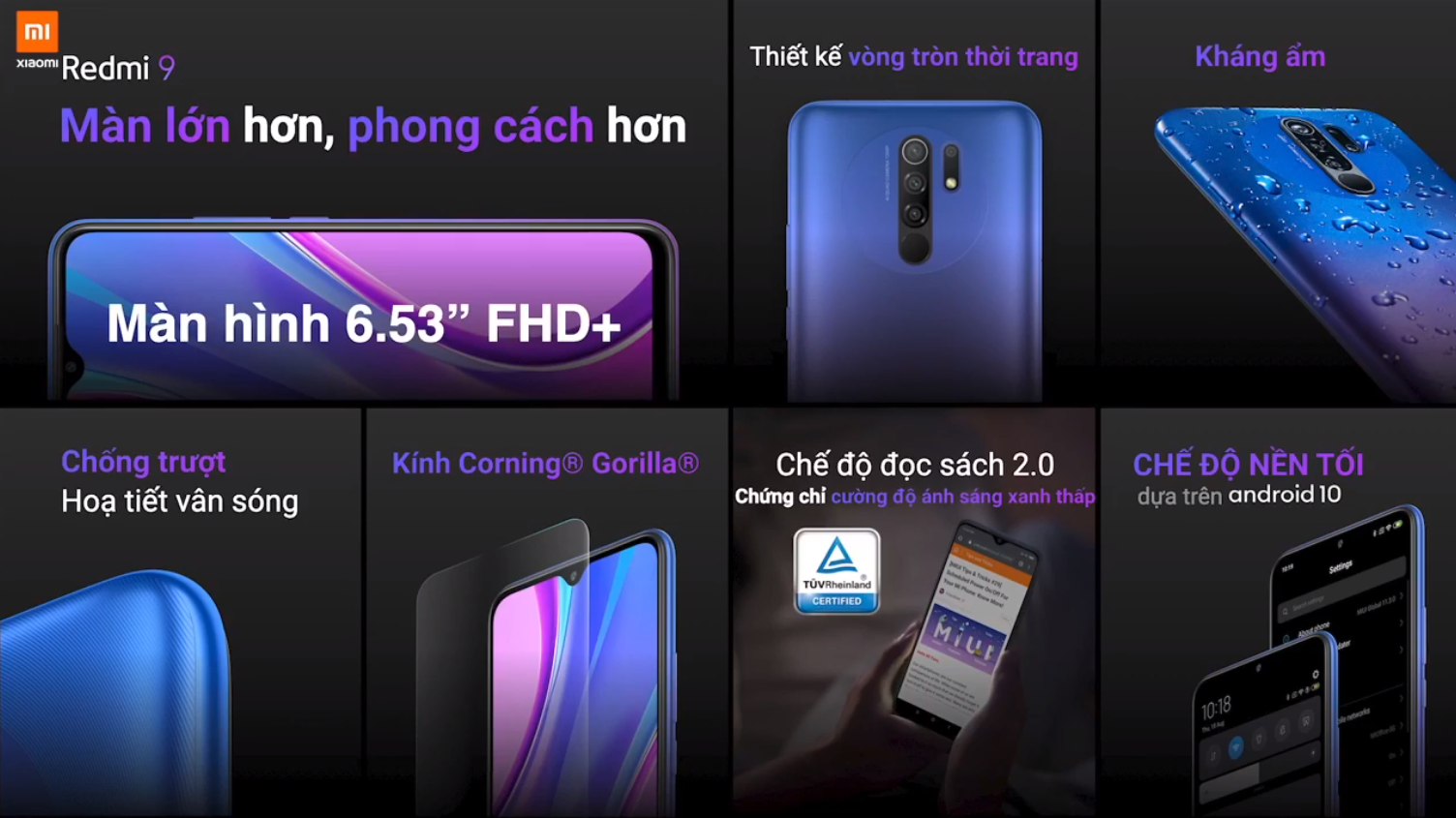 Sforum - Trang thông tin công nghệ mới nhất Xiaomi-redmi-9-3 Redmi 9 ra mắt tại VN: Smartphone phong cách nhất, màn hình lớn nhất, nhiều công nghệ nhất và giá "trung thực" nhất phân khúc 