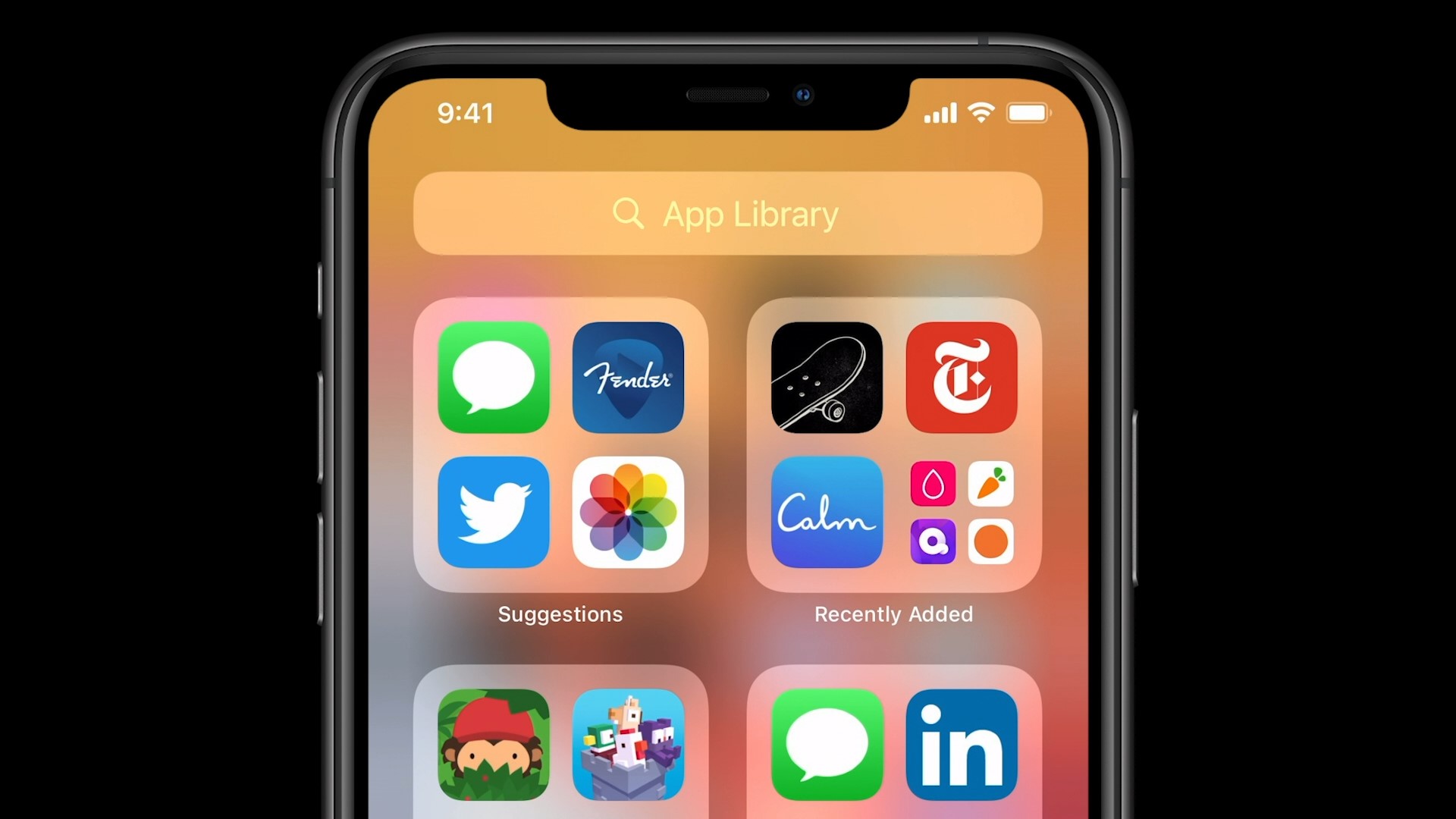 Màn hình chính iOS 14 sắp xếp ứng dụng vào app library 