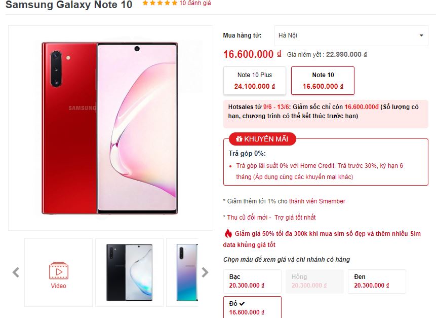 Sforum - Trang thông tin công nghệ mới nhất note10 Bộ đôi Galaxy Note 10 và Galaxy Note 10+ rủ nhau hạ giá sốc, không mua bây giờ thì chờ đến bao giờ nữa 