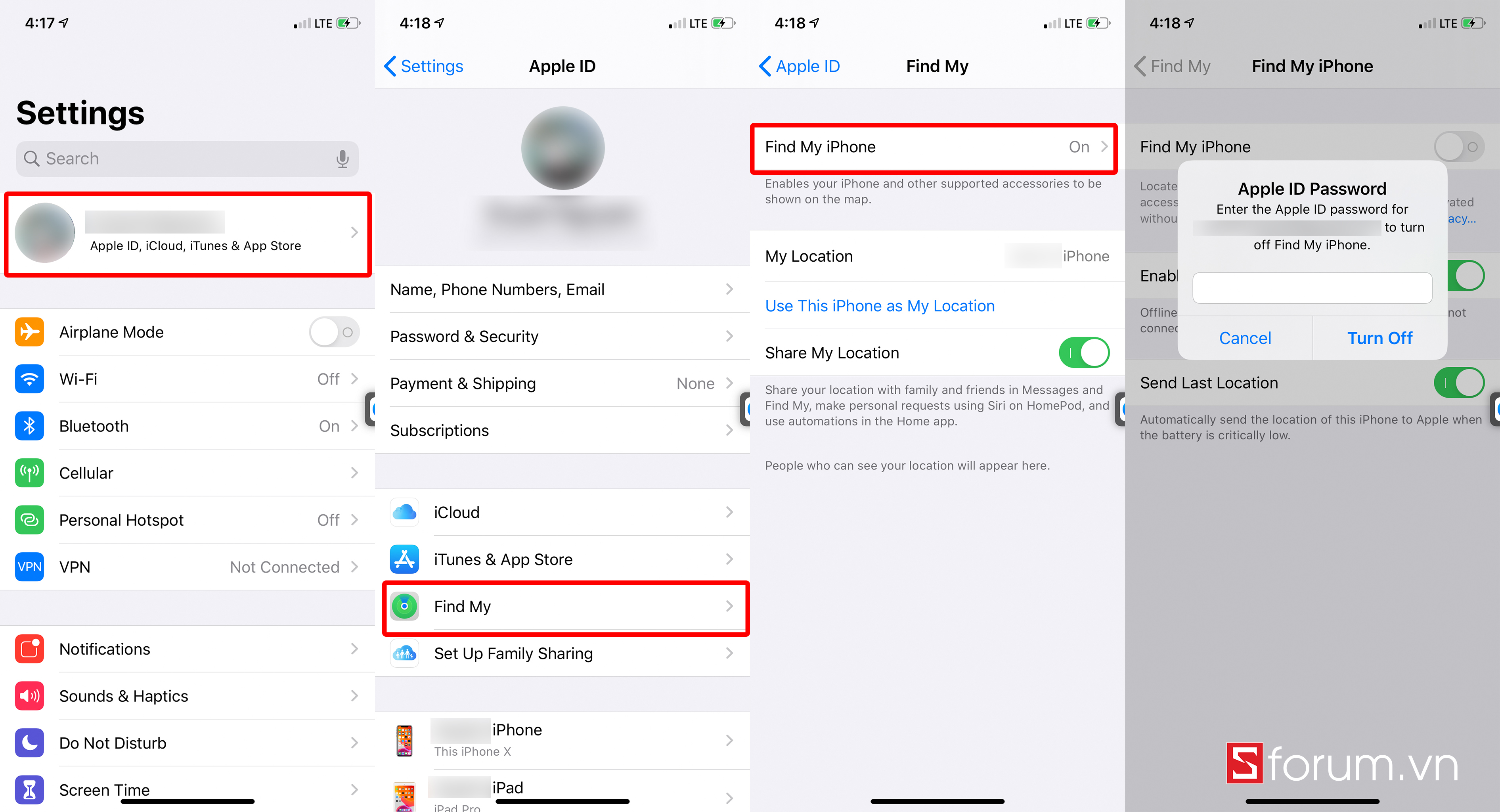 Sforum - Trang thông tin công nghệ mới nhất turn-off-find-my-iphone-scaled Hướng dẫn hạ cấp iPhone xuống iOS 13.5.1 sau khi trải nghiệm iOS 14 