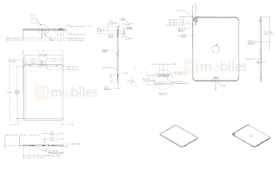 Sforum - Trang thông tin công nghệ mới nhất ipad-2020-schematics-1 iPad 2020 lộ sơ đồ thiết kế với màn hình viền mỏng như iPad Pro, hỗ trợ Magic Keyboard 