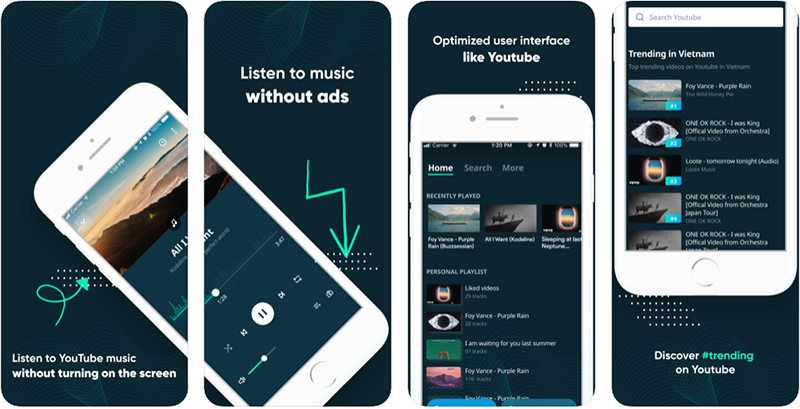 Sforum - Trang thông tin công nghệ mới nhất 3-4 Tổng hợp app nghe nhạc trên YouTube tắt màn hình cho người dùng iOS 