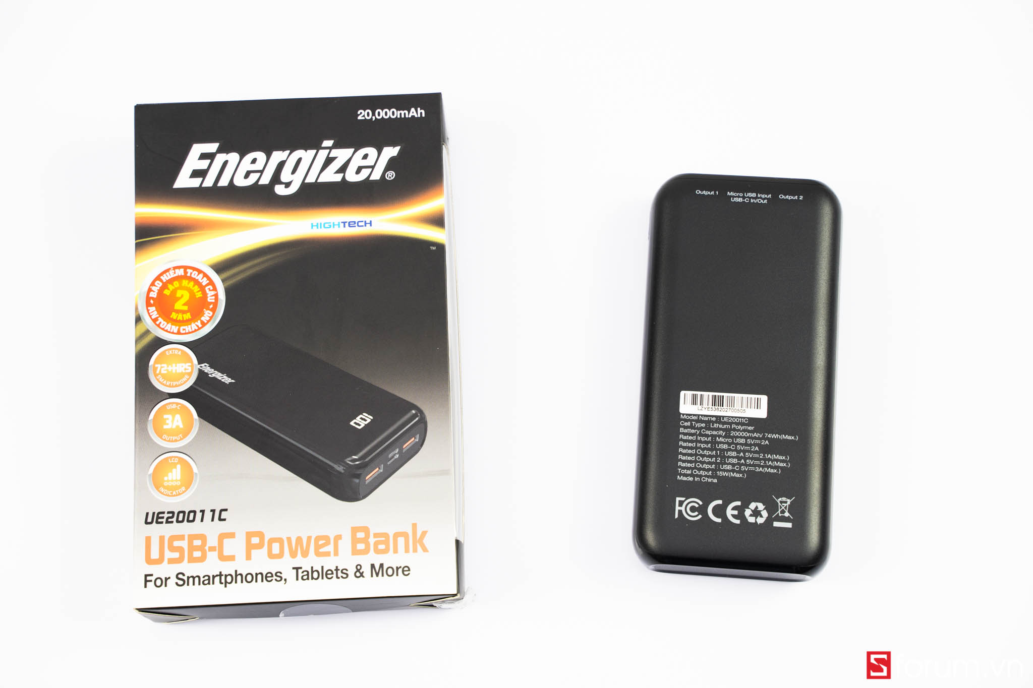 Trên tay và đánh giá nhanh 2 mẫu pin dự phòng Energizer UE20011PQ và UE20011C: Dung lượng 20.000mAh, phiên bản cao cấp sạc nhanh PD 18W