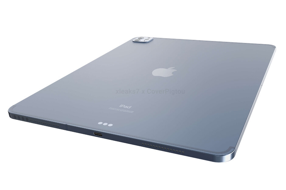 Sforum - Trang thông tin công nghệ mới nhất Apple-iPad-Pro-2021-2 Rò rỉ ảnh render sắc nét của iPad Pro 2021: Màn hình viền mỏng hơn, 3 camera sau 