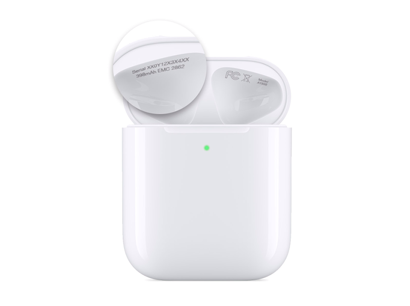Sforum - Trang thông tin công nghệ mới nhất airpods-2nd-gen-case-serial-number Hướng dẫn cách kiểm tra bảo hành các thiết bị của Apple 