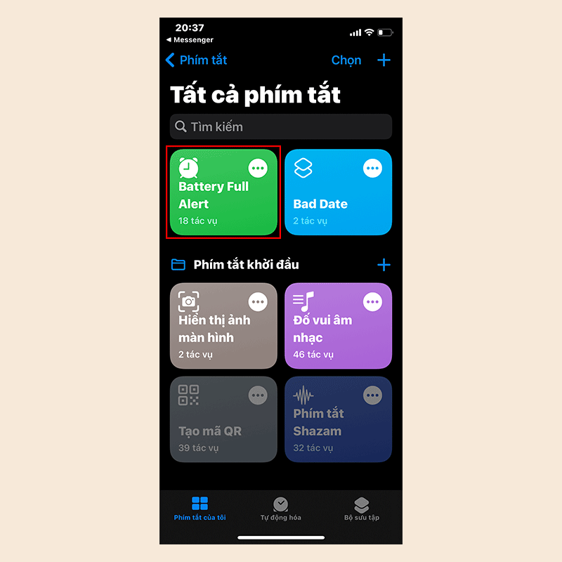 Cài đặt báo thức tự động cho iPhone khi sạc 100% cực dễ