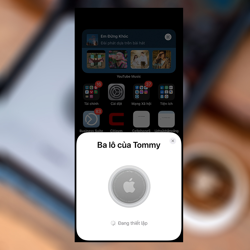 Sforum - Trang thông tin công nghệ mới nhất 4-14 Hướng dẫn kết nối Apple AirTag với iPhone trong một nốt nhạc 