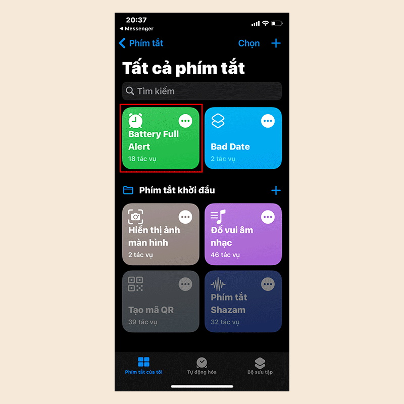 Cài đặt báo thức tự động cho iPhone khi sạc 100% cực dễ