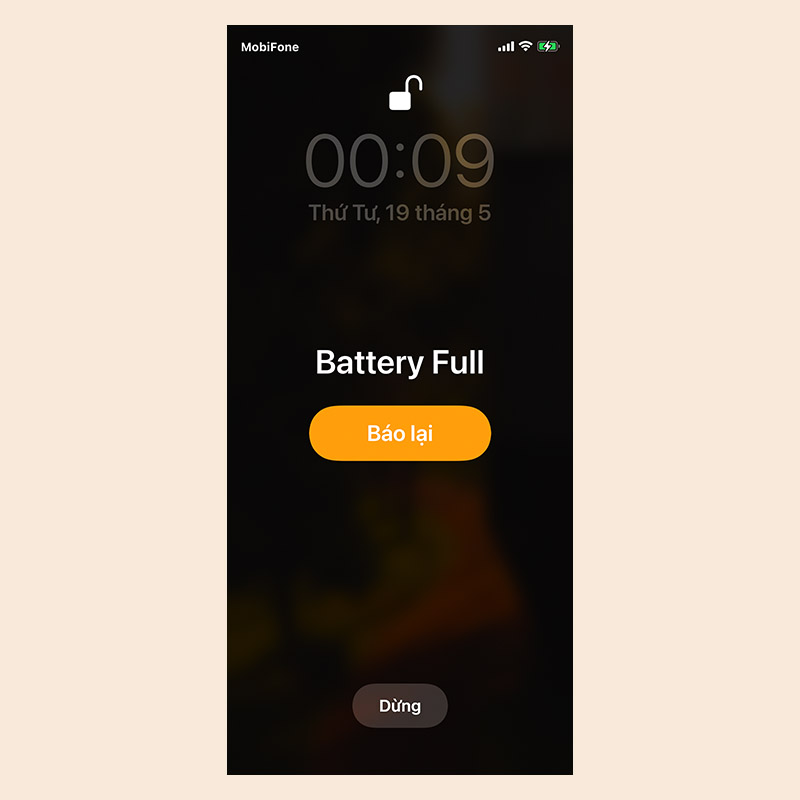 Cài đặt báo thức tự động cho iPhone khi sạc 100% cực dễ