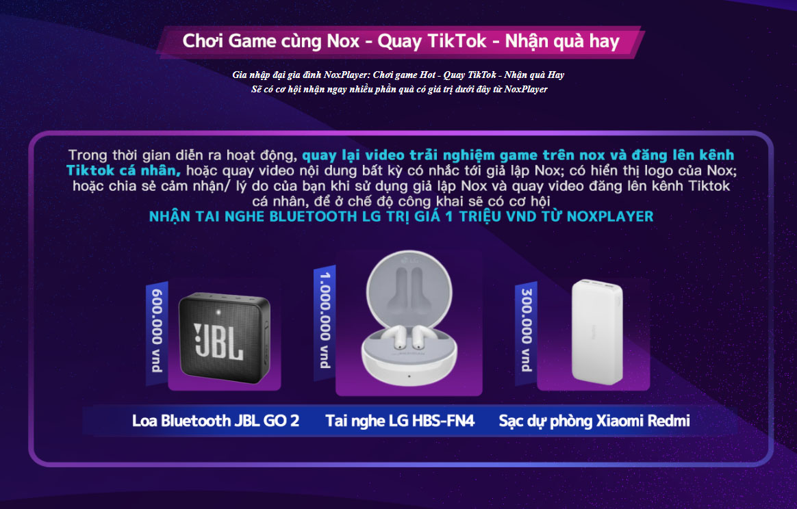 Sforum - Trang thông tin công nghệ mới nhất 4-13 Chơi game hay - Quay Tiktok để nhận quà cực khủng từ NoxPlayer 