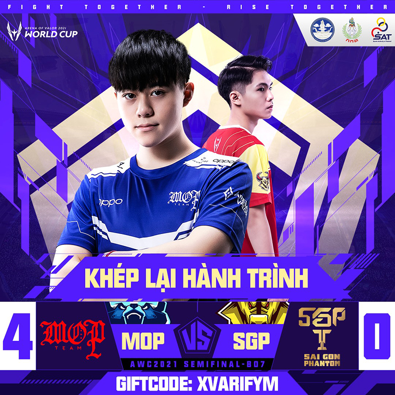 Saigon Phantom đã dừng bước tại bán kết AWC sau trận thua với MOP