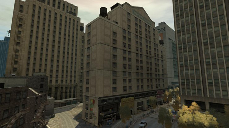 Một trong những tòa nhà thuộc Alderney City trong GTA V