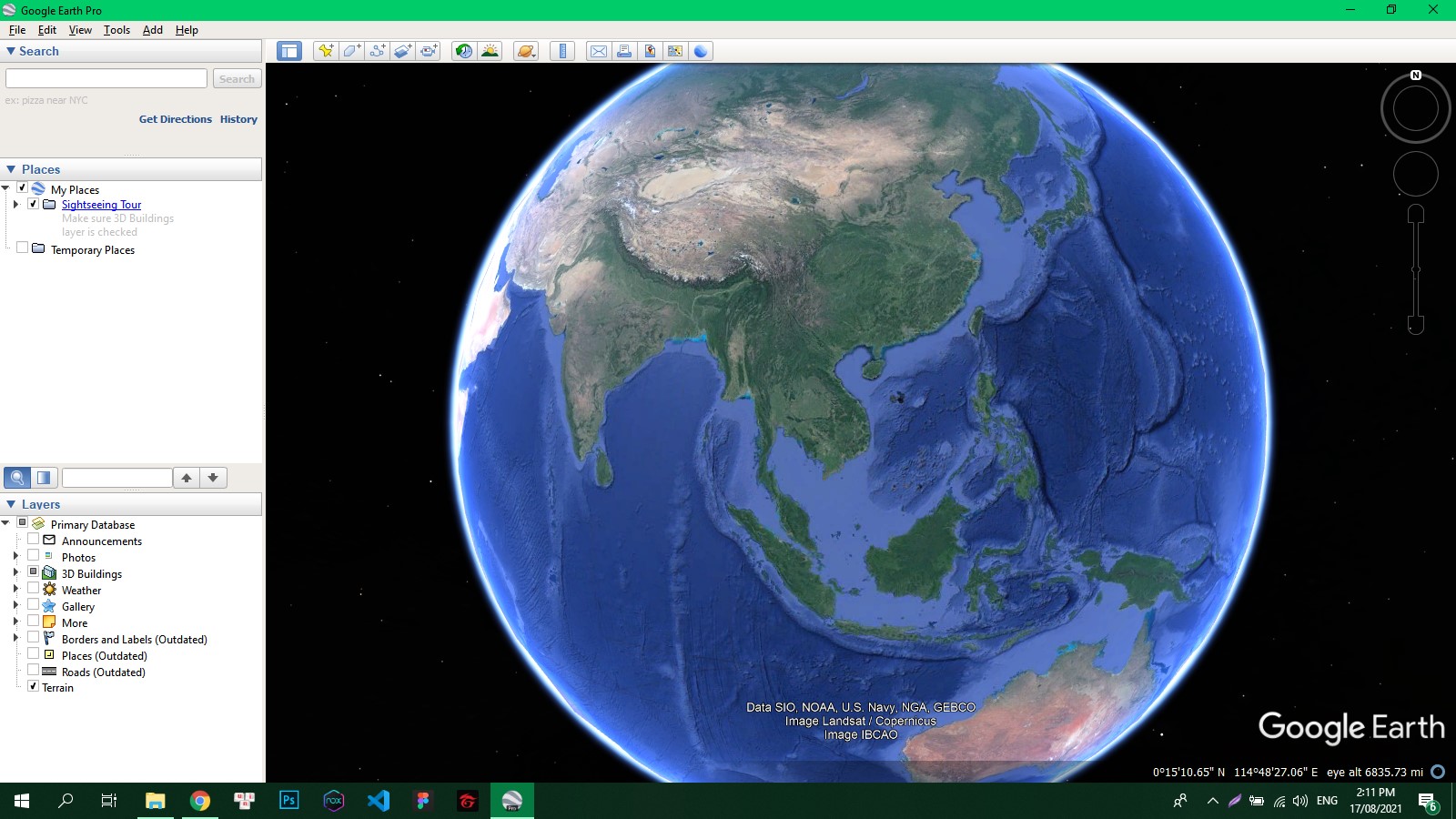 sử dụng Google Earth