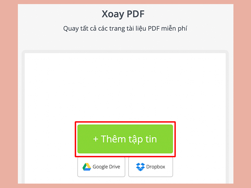 xoay file pdf bằng PDF Candy