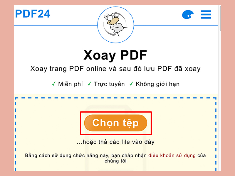 hướng dẫn Cách xoay file PDF online