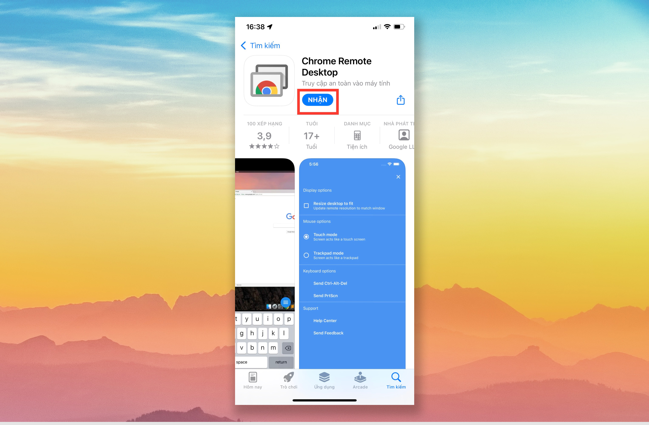 cài đặt chrome remote desktop