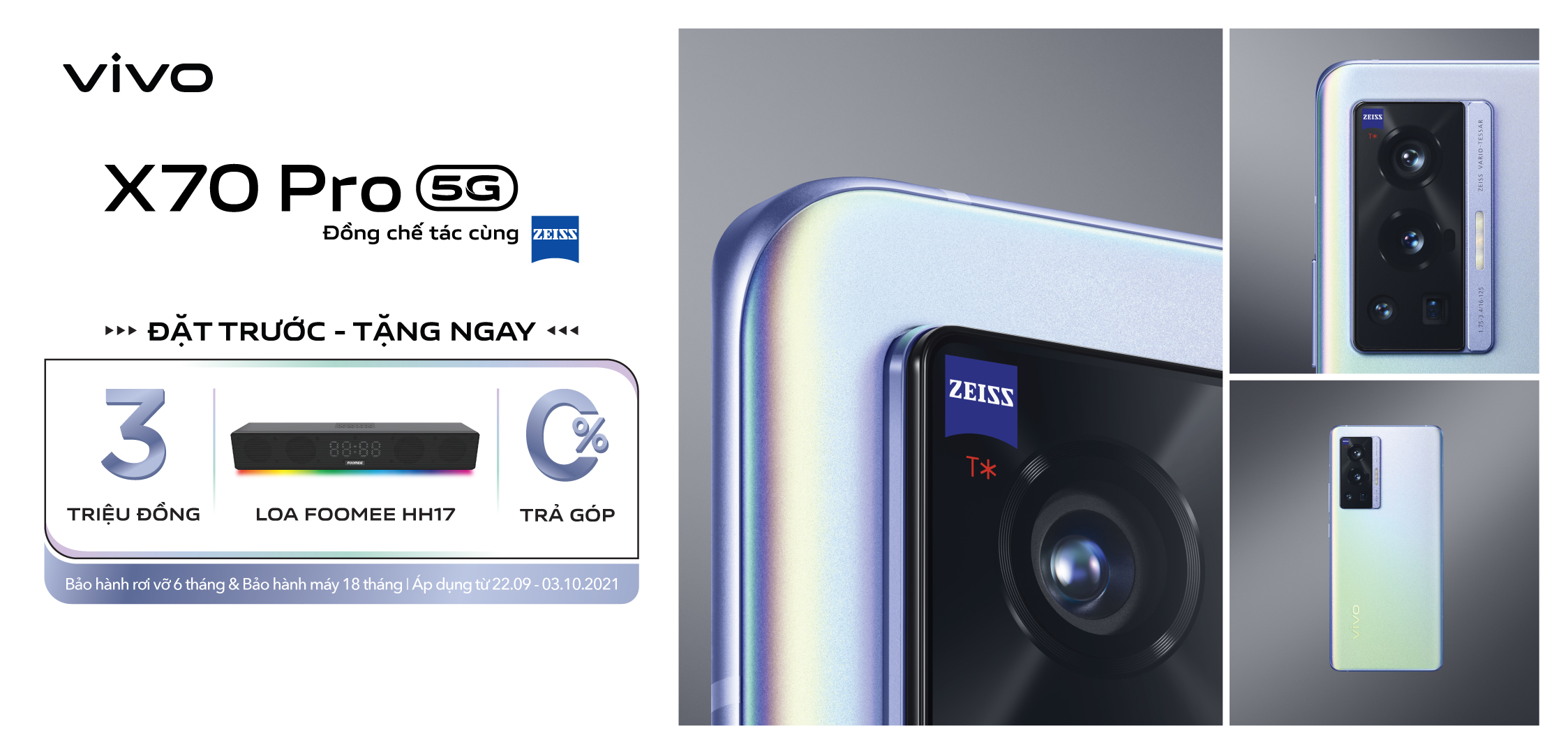 Sforum - Trang thông tin công nghệ mới nhất X70-Pro-Preorder vivo X70 Pro ra mắt tại VN: Thiết kế sang trọng, camera ZEISS chất lượng, giá 20 triệu đồng 
