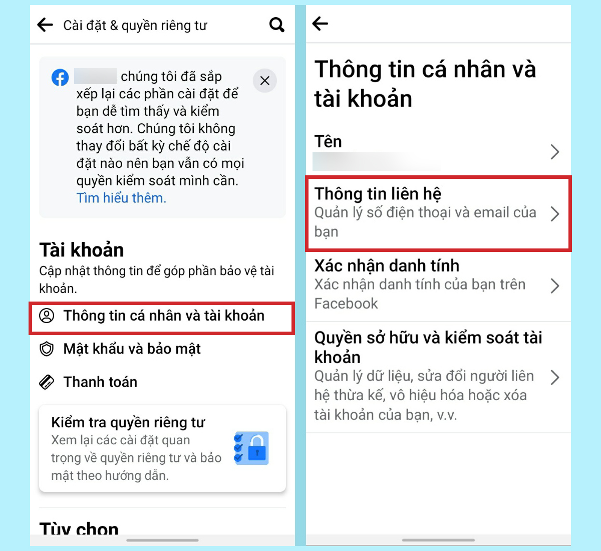 Thay Đổi Số Điện Thoại Trên Ứng Dụng Facebook
