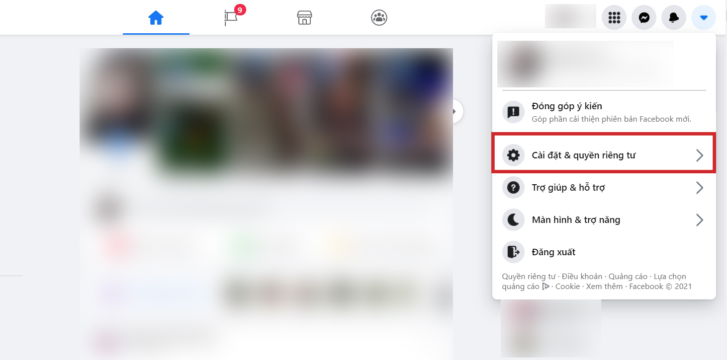 Cách thay đổi email Facebook trên máy tính - bước 1