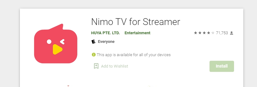 app livestream nimo