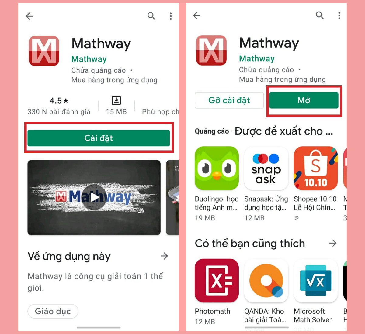 Hướng dẫn cách cài đặt và sử dụng mathway