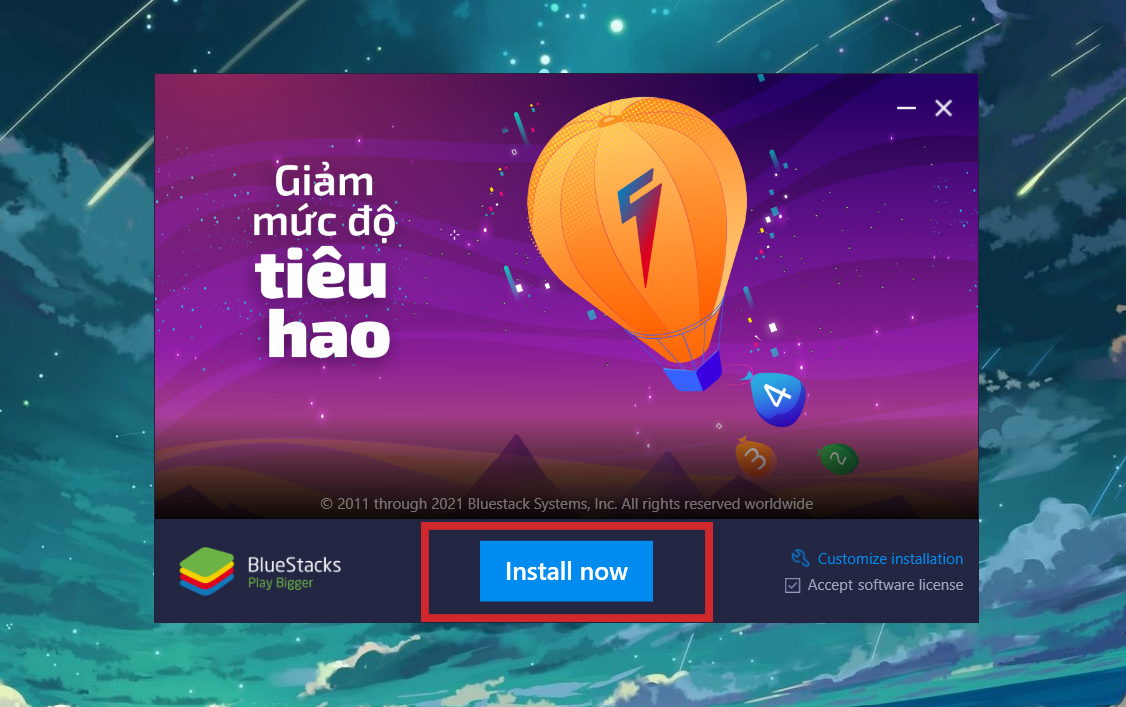 Chọn Install now