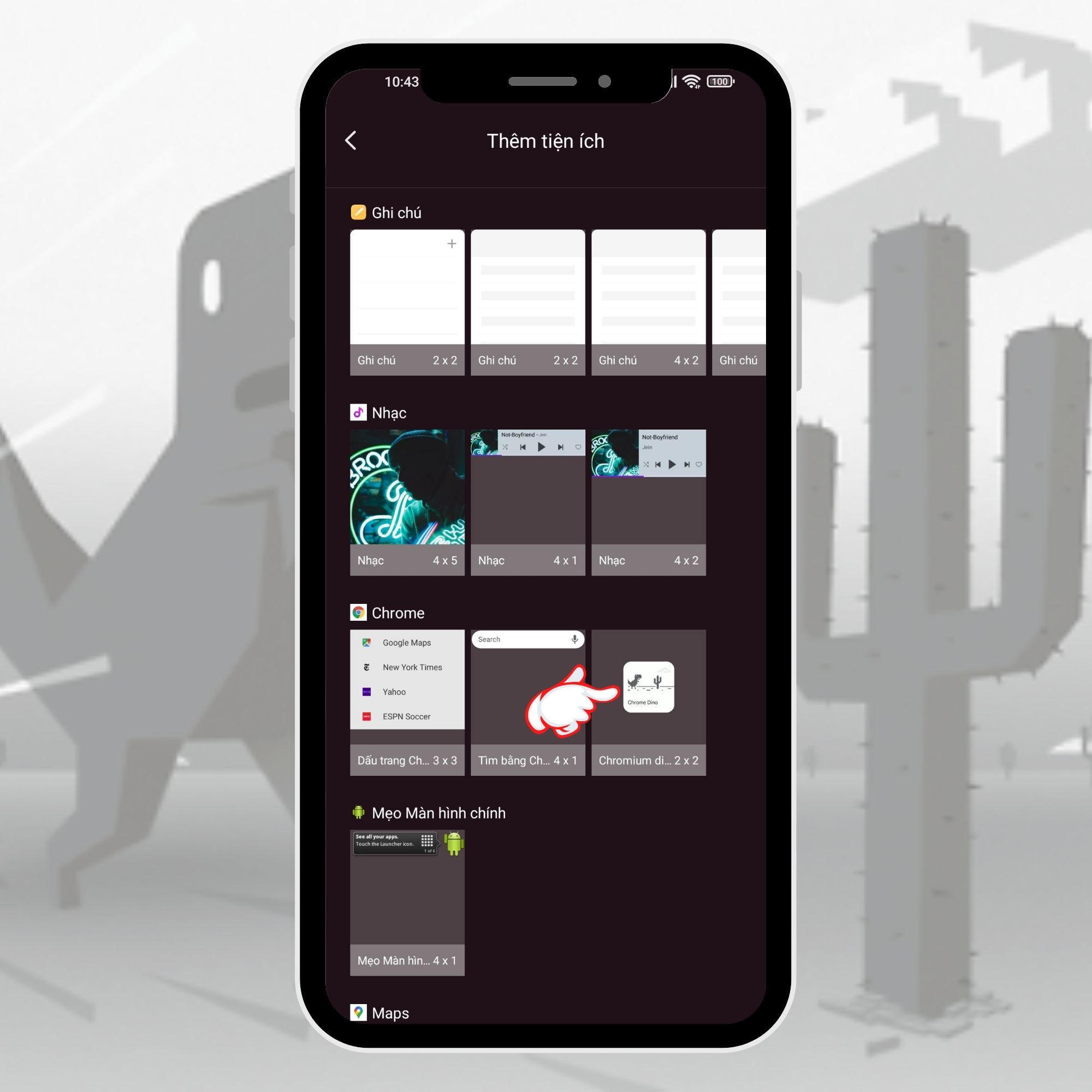 Vuakiemhiep - Trang thông tin công nghệ mới nhất 5-28 Mang widget của tựa game khủng long "huyền thoại" lên màn hình Android cực đơn giản 