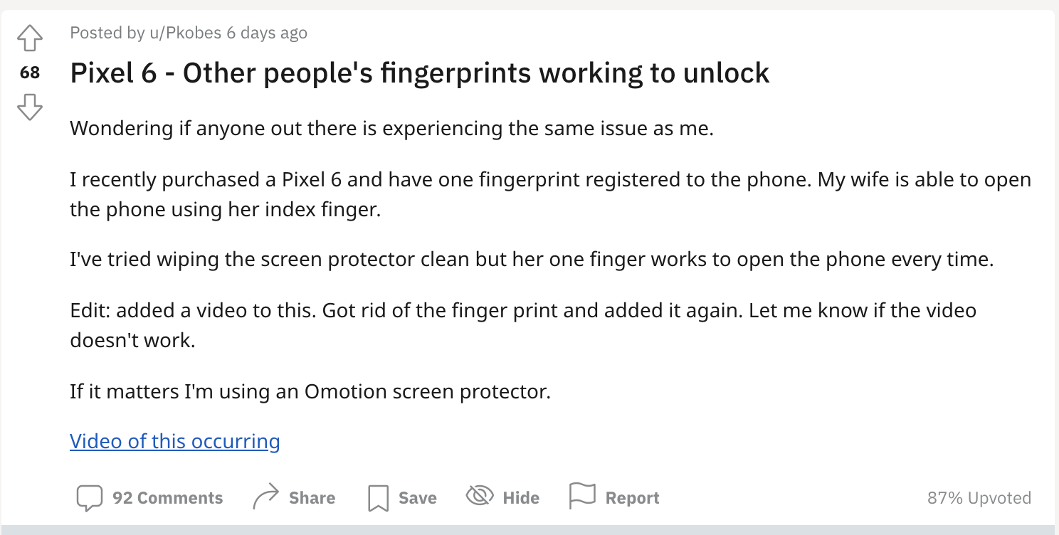 Google Pixel 6 bị 
