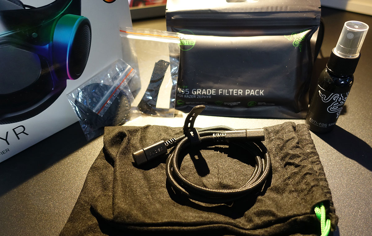 Razer Zephyr unbox: accessories