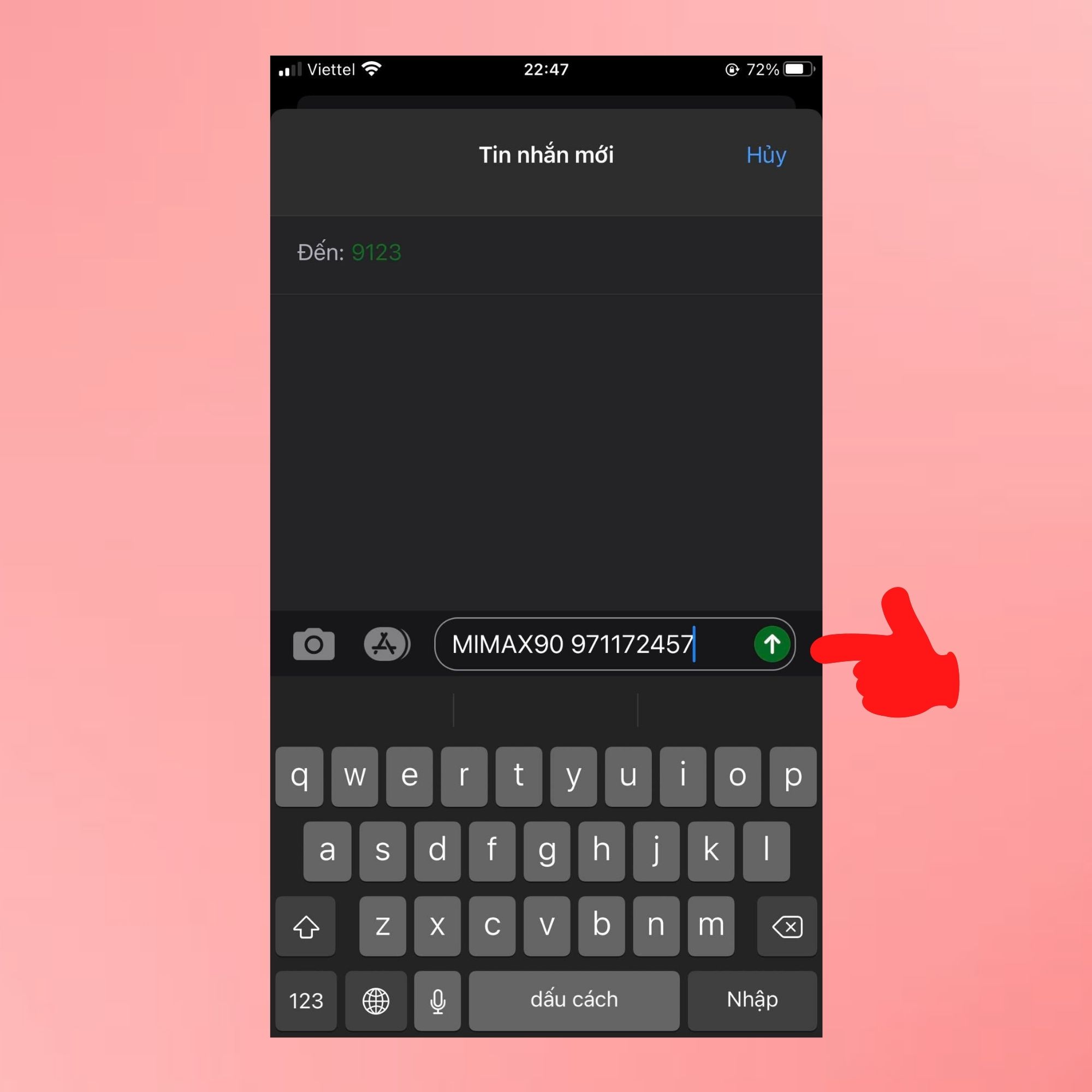Soạn MIMAX90 971172457 gửi 9123