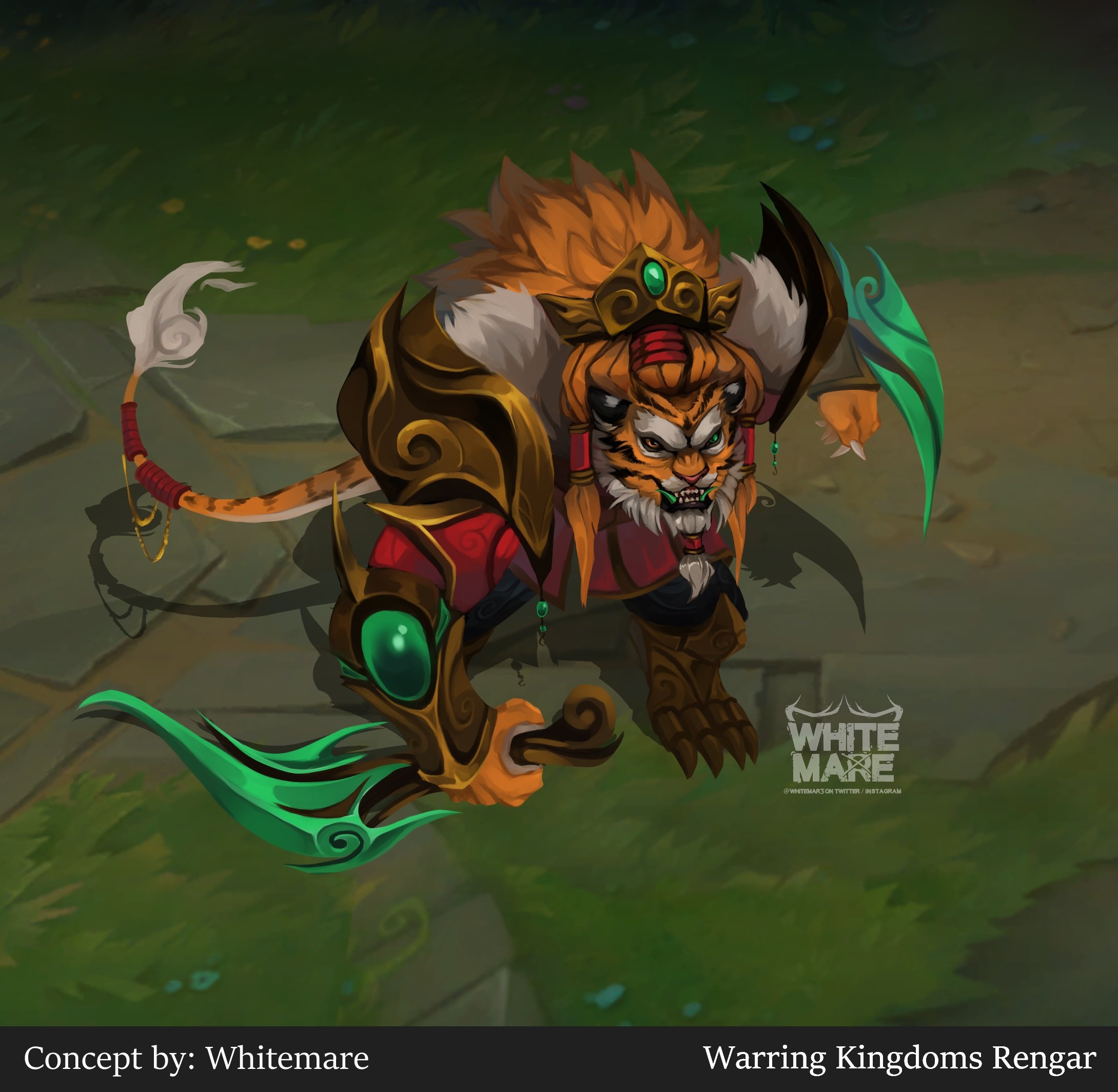LMHT: Game thủ thiết kế riêng trang phục Nguyên Đán cho Rengar nhằm 