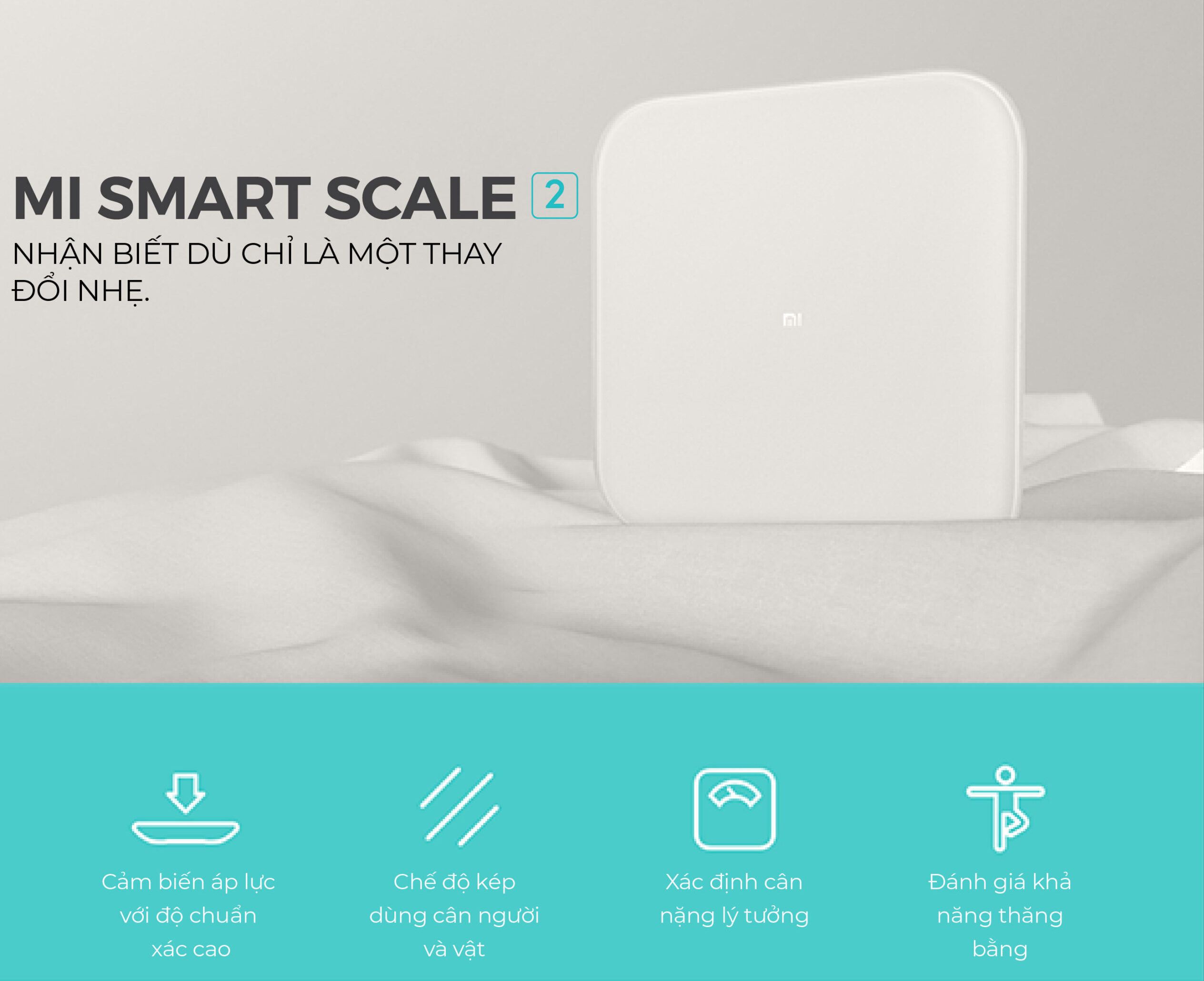 Cân thông minh đo các chỉ số sức khỏe - Xiaomi Mi Smart Scale 2 - Quà tết cho bố mẹ