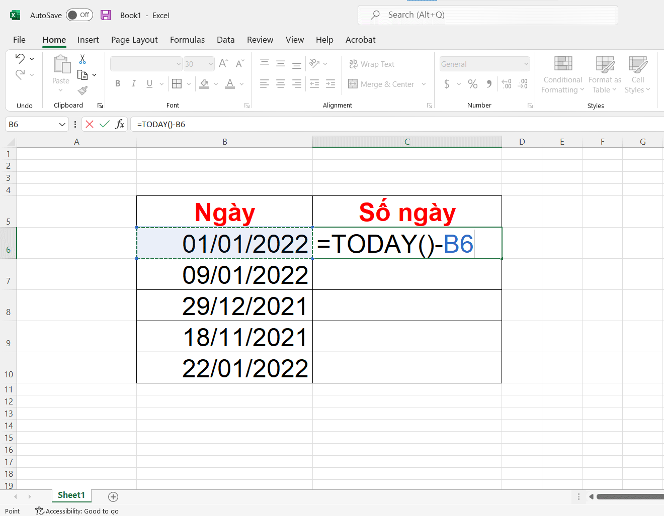 Công Thức Tính Số Ngày Trong Excel
