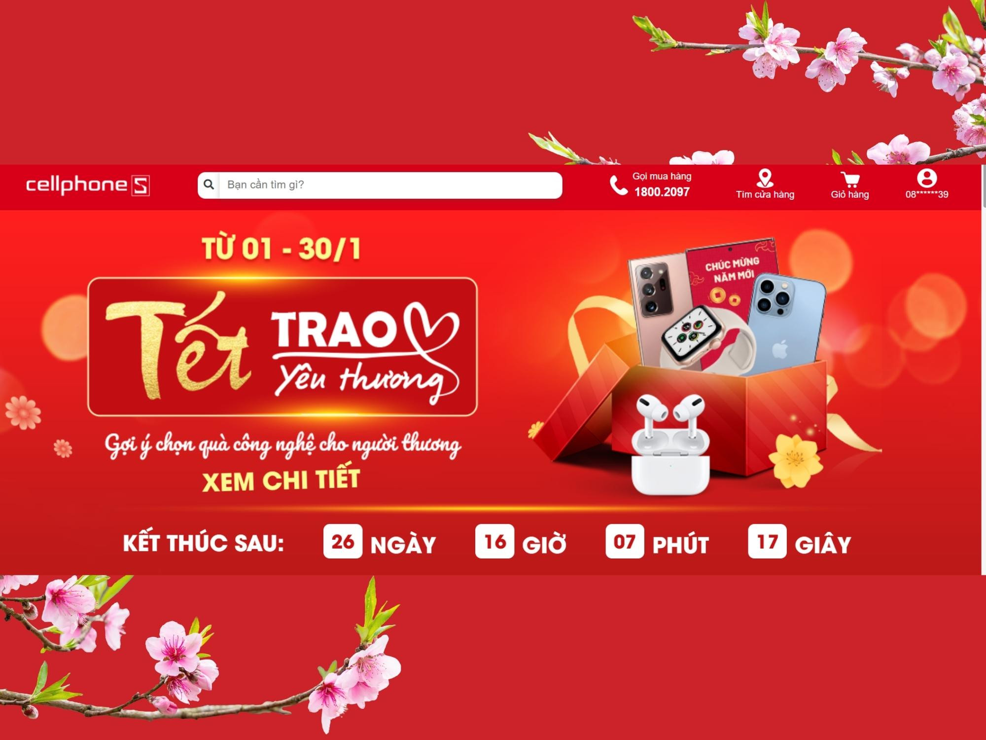 Chương trình tết trao yêu thương tại Cellphones