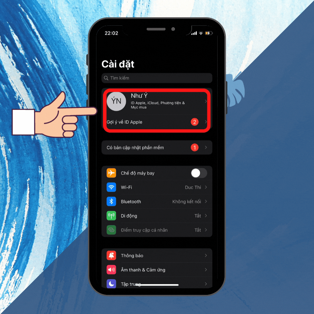 Đăng xuất App Store và đăng nhập lại bước 1