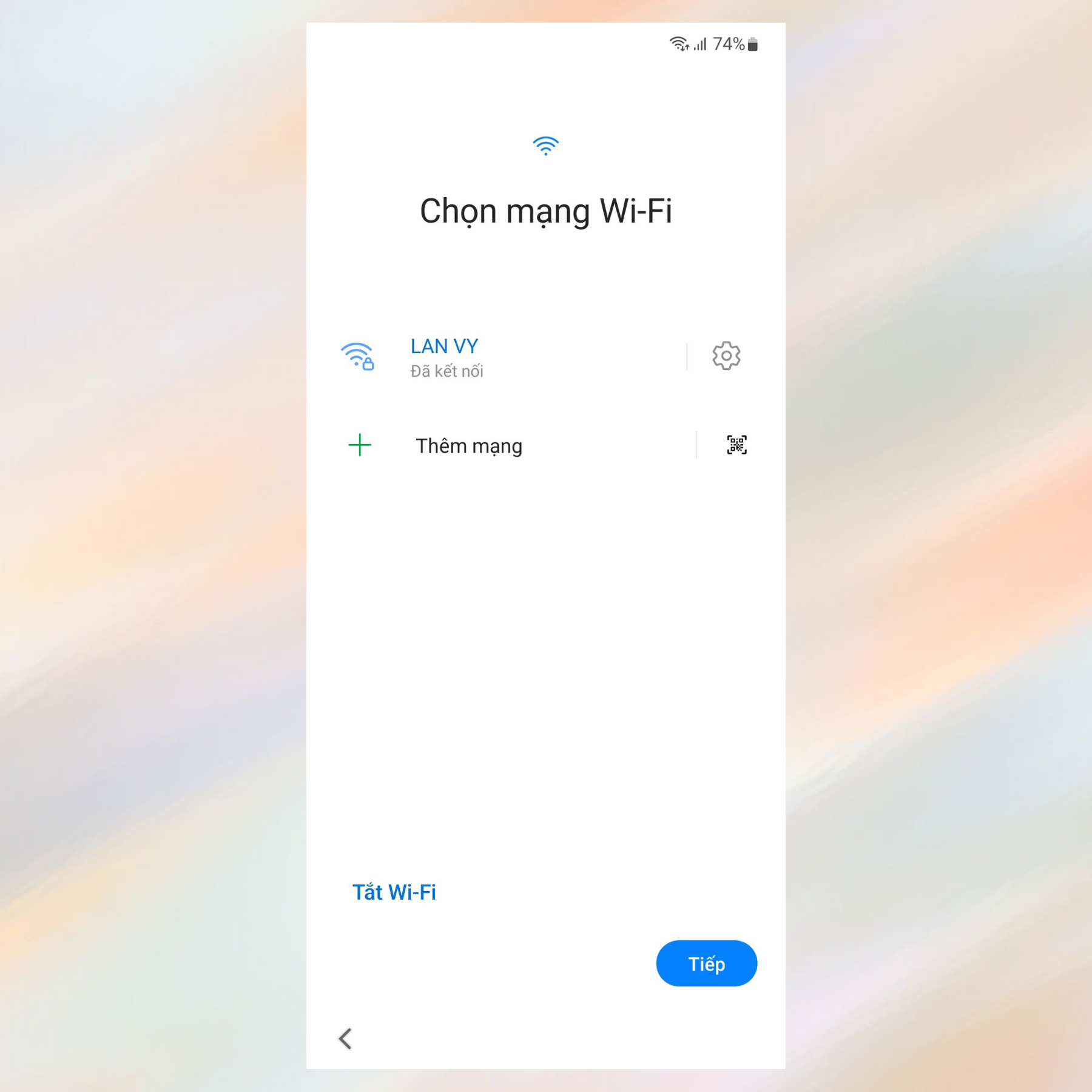 Kết nối với mạng Wifi