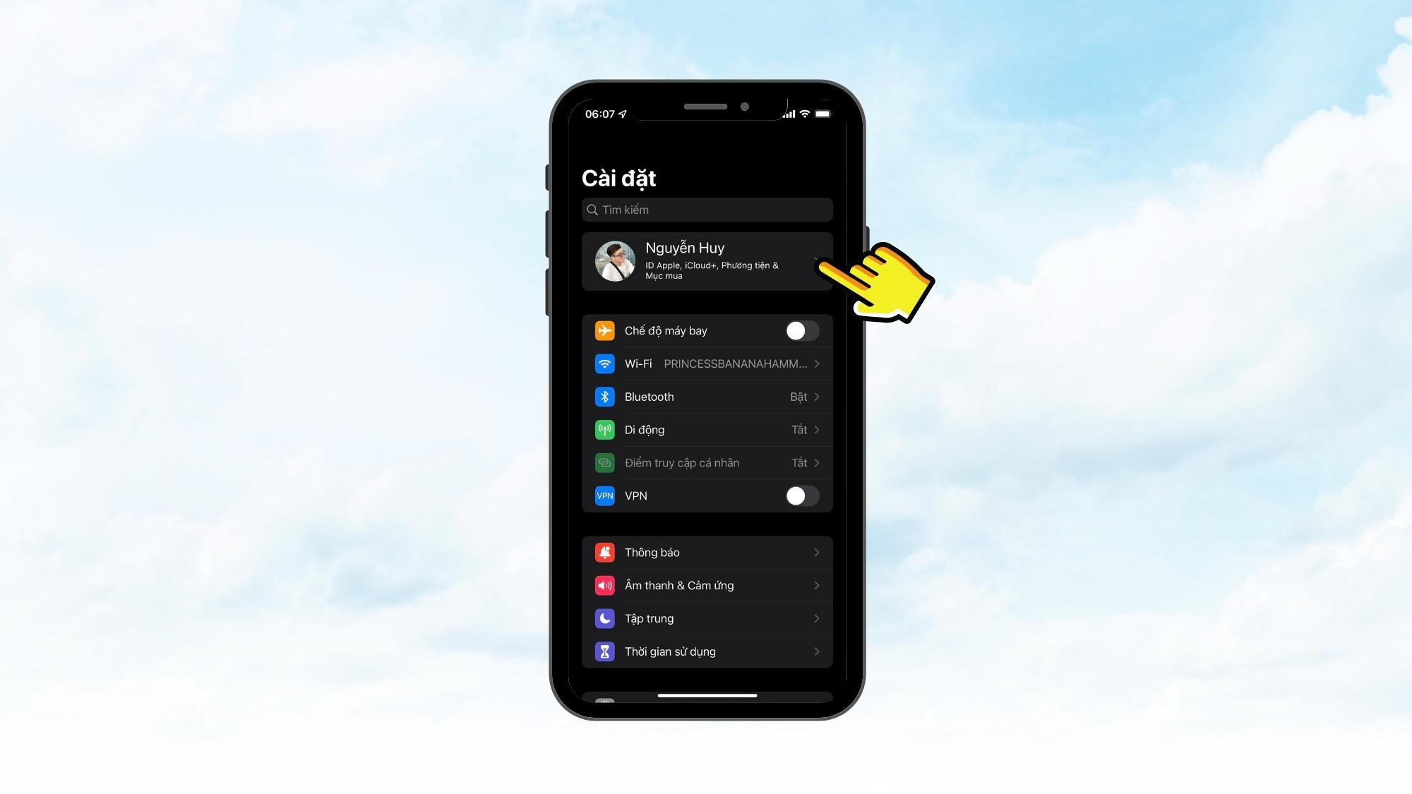 Bật tính năng xác thực hai yếu tố- Mẹo bảo mật iPhone -Bước 1